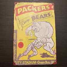 Packers VS Chicago Bears Football Rustic Metal Sign 8x12 Inches New