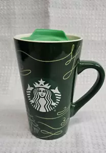Starbucks 2020 Tall Mug Coffee Cup 16 oz Green Christmas Tree with Lid Genuine - Picture 1 of 5