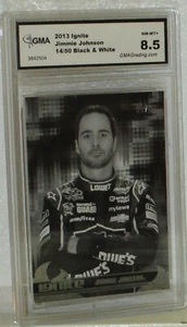 2012 PRESS PASS JIMMIE JOHNSON IGNITE BLACK & WHITE CARD#15 8.5 BY GMA 14/50 - Picture 1 of 4