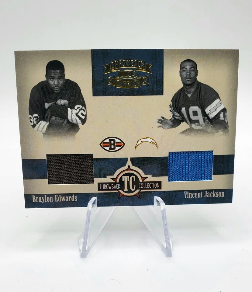 2005 TC-13	Donruss throw back threads	B Edwards V. Jackson	LA Rams	Jersey	/150 - Image 1 of 4