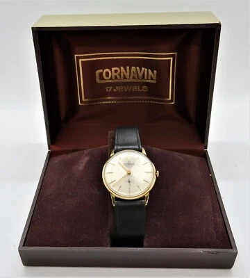 CORNAVIN Geneve-Swiss,17 Jewel Manual Wind CLASSIC MEN'S WATCH in BOX R24-03 - Image 1 of 4