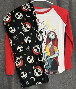 Pijama de vacaciones Nightmare Before Christmas Jammies para familias niñas nuevo con etiquetas talla 8 - Imagen 1 de 10