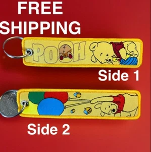 đ„Disney Winnie Puuh doppelseitiger 5" SchlĂŒsselanhĂ€nger SchlĂŒsselanhĂ€nger Kette Rucksack ZipPull - Bild 1 von 6