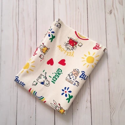 Sandra Boynton Corduroy Cotton Animals in Overalls Color Names Rainbow 23.5"x21" - Image 1 of 4