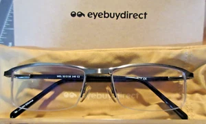 PRE-OWNED MEN'S EYE DIRECT "MEL" GUNMETAL-BLACK GLASSES-52-18-140 C2-FRAMES ONLY - Picture 1 of 14