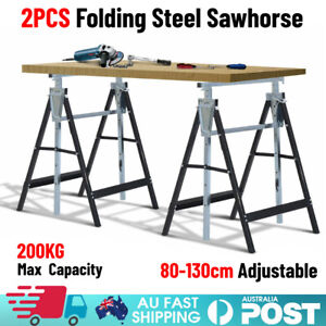 2X Scaffolding Trestles Building Handyman Works Scaffold Saw Horse Bench 200kg