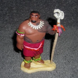DISNEY STORE EXCLUSIVE MOANA CHIEF TUI 3.5" TOY FIGURE CAKE TOPPER - Picture 1 of 1