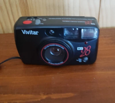 Vintage Vivitar WZ 28 35mm Point & Shoot Compact Film Camera Battery Tested Work - Image 1 of 4
