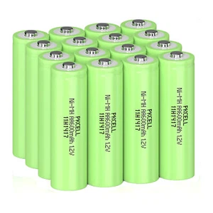 16x NIMH AA 600mAh 1.2V Rechargeable Batteries Button Top for Garden Solar Light - Picture 1 of 5