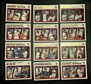 2005 Topps 12 Card League Leaders Complete Set Ichiro Pujols Ortiz Beltre Young - Picture 1 of 13