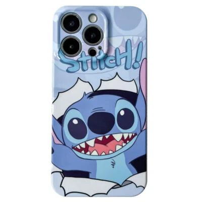 Stitch Phone Case for Iphone 7 8Plus X XR 11 12 13 14 15 Pro Shockproof Cover - Image 1 of 4