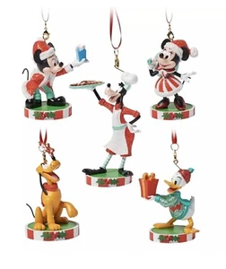 Disney Mickey Mouse and Friends Sketchbook 5-Piece Christmas Ornament Set - NEW - Picture 1 of 2