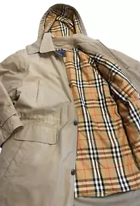 BURBERRY Mens Mods Coat Down Liner Nova Check Size M Beige Made in Japan - Picture 1 of 23