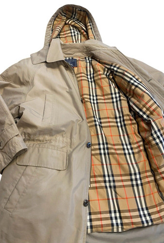 BURBERRY Cappotto Uomo Mods Piumino Nova Check Taglia M Beige Made in Japan