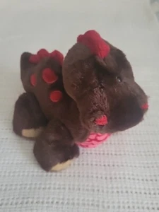 Ganz Dinosaur Plush Toy Cocoa Brown/Pink/Red 7" Webkins-No Code Available - Picture 1 of 10
