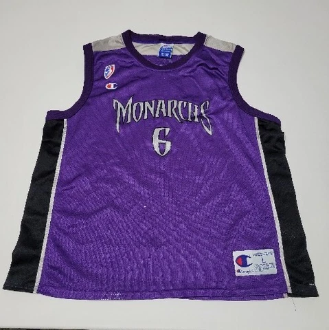 Vintage Bolton Holifield WNBA Monarchs Jersey #6 Champion brand Size Large USA Cover