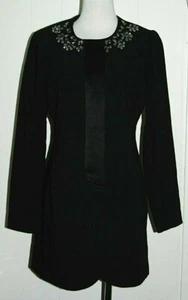 NEW CAbi #135 Black Symphony Embellished Longer Evening Cocktail Jacket Coat 0 - Picture 1 of 4