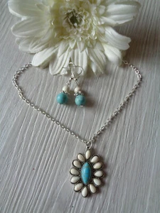 Schmuckset H+O türkis Howlith Edelsteine - Bild 1 von 3