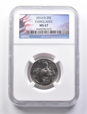 MS67 2014-D Washington Quarter Everglades NGC *5764 - Image 1 of 3