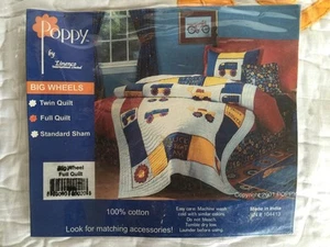 Trucks Dump Trucks Big FULL Quilt & Standard Sham Boys Bedding NEW - Picture 1 of 4