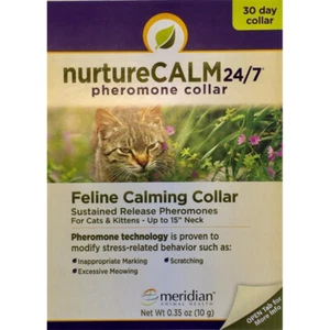 Meridian NurtureCALM Feline Cat Pheromones Collar 15" Problem Behaviors - Picture 1 of 2