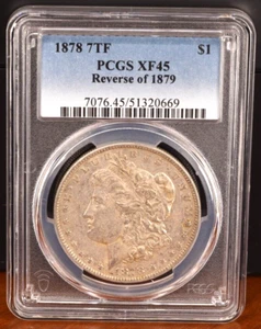 1878 Morgan Silver Dollar REV 1879 PCGS XF45 - Picture 1 of 4