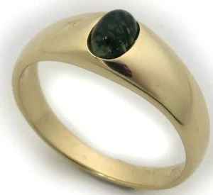 Anillo de hombre oro auténtico 585 auténtico musgo oro amarillo de 14 quilates anillo de calidad para hombre - Imagen 1 de 3