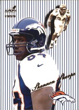 1999 Aurora Pinstripes Denver Broncos Football Card #49 Shannon Sharpe