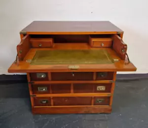 Sekretär mit Kommode im Campagne Stil-Englische Military Chest-Maritime Vintage - Bild 1 von 15