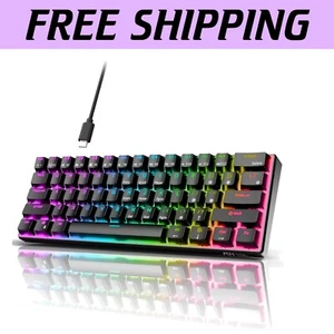 Lightweight 60% RGB Mechanical Keyboard with 61 Keys - Perfect for Gaming & Work - Picture 1 of 10