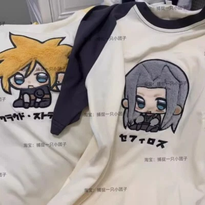 Camiseta FF7 Final Fantasy Sephiroth Cloud Strife SC Algodón Mangas Cortas Pareja Foto 1 de 4