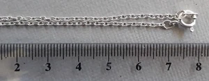 4 x 44cm silver plated 3 x 2mm cable chain necklaces - Picture 1 of 3