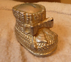 Vintage Silver Plated Baby's Bootee Shape Money Box - Nice Looking Display Piece
