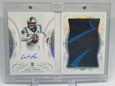 2019 Flawless Will Grier LOGO PATCH Auto Rookie Booklet Card #d /10 RC PATRIOTS