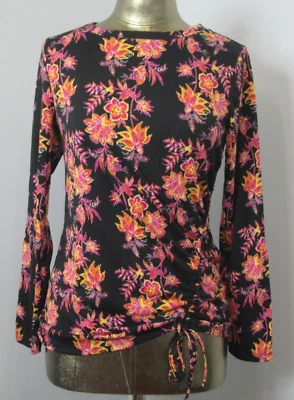 Nuevo con etiquetas Top floral negro Westbound para mujer talla M pecho 35 manga larga 27-32204 Foto 1 de 4