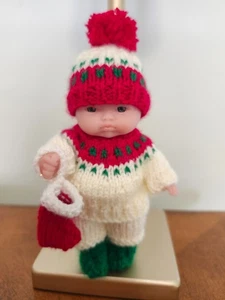 Puppenkleidung Weihnachtsoutfit passt Babypuppe mollig Berenguer 5" Outfit nur - Bild 1 von 3