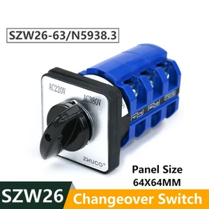 Interruptor de cambio 63A panel de leva de 2 posiciones contacto automático universal AC220 380 - Imagen 1 de 12