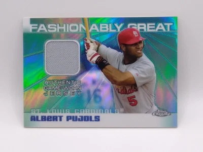 2004 Topps Chrome Fashionably Great Refractor Game-Worn Jersey Albert Pujols - Image 1 of 2