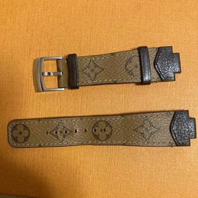 Louis Vuitton Tambour Horizon Monogram Leather Watch Strap Band R17038 Size: L - Image 1 of 4