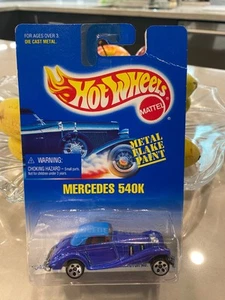 Hot Wheels Mercedes 540K 1992 Vintage Collettore #164 Metallo Vernice Fiocco - Foto 1 di 1