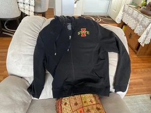Damen Iowa State Cyclones ISU XLARGE Hoodie Kapuzen Sweatshirt Jacke. SCHWARZ - Bild 1 von 2
