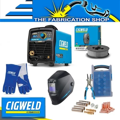 Cigweld EasyWeld 160 Welder Helmet, Gloves, Wire, Easy Weld PPE160A21 W1201160 - image 1 of 4
