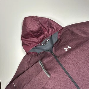 Under Armour Hombres Talla 4XL Chaqueta Tormenta Borgoña Suelta ColdGear Sudadera con Capucha Vellón - Imagen 1 de 12