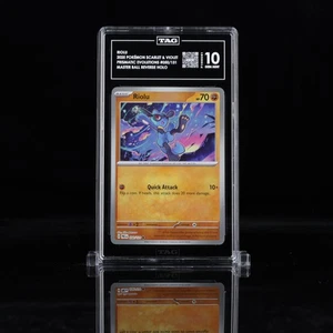 Pokémon TCG Riolu Master Ball Pattern Holo 050/131 Prismatic Evolutions TAG 10 - Picture 1 of 3