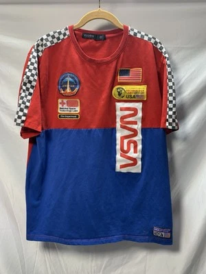 Camiseta deportiva Hudson Outerwear para mujer 2X parche de la NASA rojo/azul Space Force. Foto 1 de 4