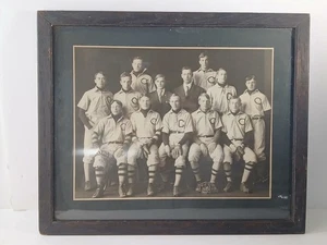 Antiguo equipo de béisbol de principios de 1900 enmarcado foto letra "C" uniformes 18"x15" - Imagen 1 de 17