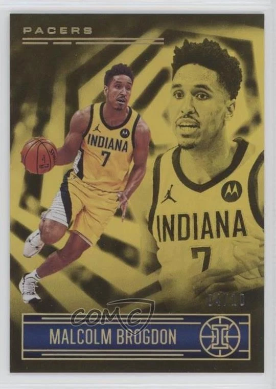 2020-21 Panini Illusions Trophy Collection Gold /10 Malcolm Brogdon #136 - Image 1 of 2