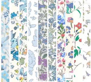 Liberty Tana Lawn 10 pieces 6" x 10" (15cm x 25cm) cotton quilt fabric Pack N4 - Picture 1 of 11
