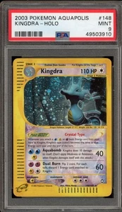 Pokemon Kindgra Aquapolis Crystal Holo Rare #148 PSA 9 Mint - Picture 1 of 2