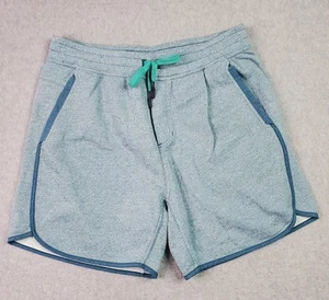 Lululemon Sundown Shorts Men's 2XL Teal Blue Casual French Terry Cotton Blend - Picture 1 of 14